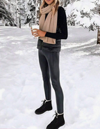 Winter Snow Boots Mid-Calf Warm Non-Slip Soft Sole Casual Flat Shoes