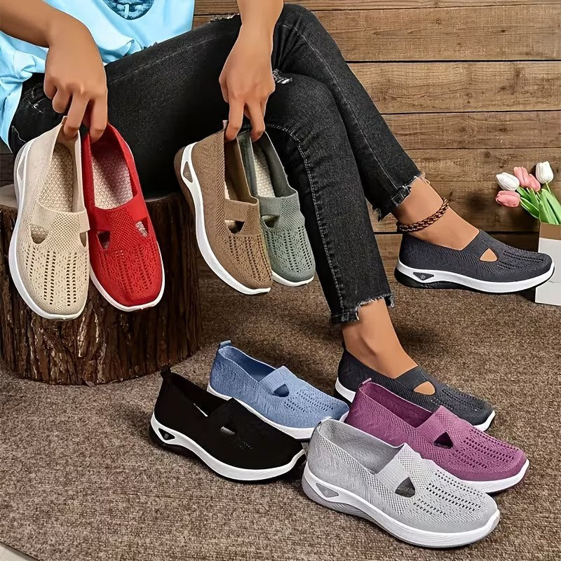 Breathable Sports Shoes Lightweight Mesh Walking Sneakers Wide Fit