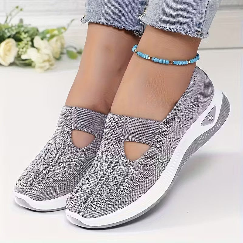 Breathable Sports Shoes Lightweight Mesh Walking Sneakers Wide Fit