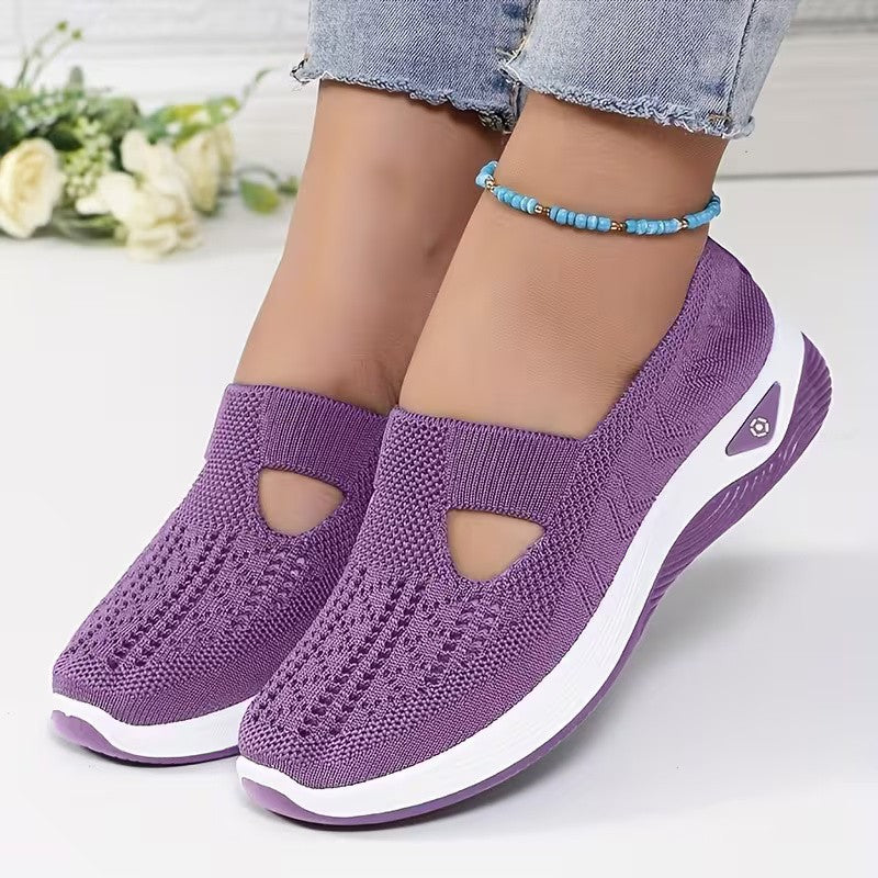 Breathable Sports Shoes Lightweight Mesh Walking Sneakers Wide Fit