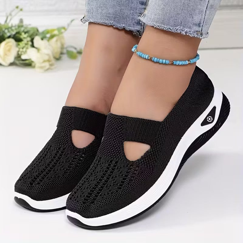 Breathable Sports Shoes Lightweight Mesh Walking Sneakers Wide Fit