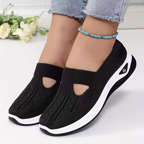 Women Breathable Sports Shoes Lightweight Mesh Walking Sneakers Wide Fit
